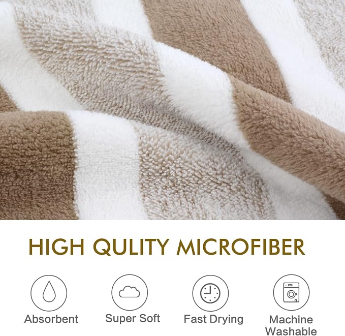 Dog Towel Super Absorbent Pet Bath Towel Microfiber Dog Drying Towel for Small, Medium, Large Dogs and Cats 30inch x 50inch 1 Pack Light-Brown