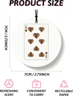 Trendy Leopard Print Lucky 8 Ball Orange Car Air Freshener 4 Pcs, Cheetah Dice Poker Round Hanging Air Freshener for Cars Closet Drawer Books, Girly Y2k Car Accessories Mirror Decor for Women