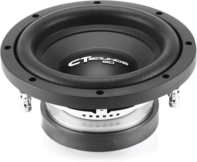 CT Sounds Bio 8” 600-Watt Dual 4-Ohm Car Subwoofer