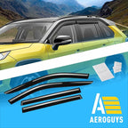 Extra Durable Window Deflectors Tape-On Window Visors Rain Guards Fit for Toyota RAV4 2019-2025, Sun Visors, Wind Vent for Shades, Exterior Car Accessories - 4 pcs. AG0912