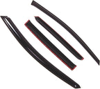 Outside Mount Window Vent Visors Rain Guards Compatible with VW Golf Rabbit GTI R32 2006-2008 | Side Window Wind Deflectors Rain Shields | Smoke Tinted, 4 Pcs Set, DGWV-504