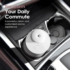 Waterless Diffuser for Essential Oil, Car Diffsuer, Battery Operated Nebulizer, 0.7 Fl Oz/ 20mL, Mini Scent Air Machine, 3 Timers & 3 Mist Levels for Home, Room, Car, Office - AN6 Cooo Gray