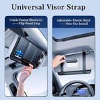 Car Visor Organizer, Premium Leather Sunglasses & Card Holder for Cars, Registration/Insurance Slot, Credit Card Pockets, Organizer for Car Sun Visor (Black Leather)