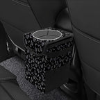 Car Trash Can with Lid Black Gray Bats Collapsible Reusable Leak-Proof Auto Garage Bag,Hanging Vehicle Car Accessories Interior Car Organizer