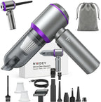 Car Vacuum Cleaner High Power 20000Pa – Cordless Handheld Mini Vacuum & Air Duster for Car Detailing, 3-Speed Brushless Motor, 6000mAh Battery (Upgraded Purple)