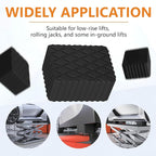 4Pack Solid Rubber Auto Lift Block 6-3/8" x 4-3/4" x 3.15" Heavy Duty Anti-Skid Lift Block Spacer Pad for Car Lifts, Jacks and Racks, 3000 LBS Capacity for Each Pad