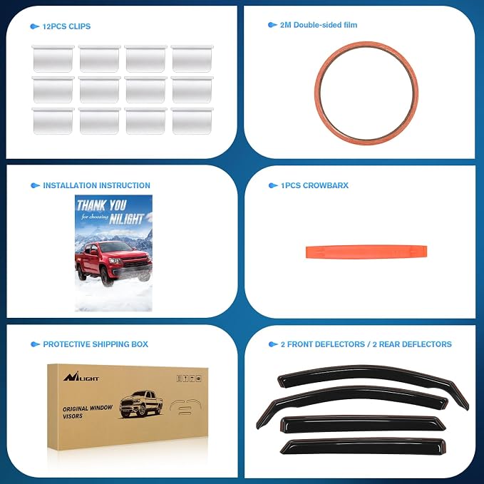 Window Rain Guards for Hyundai Tucson 2016 2017 2018 2019 2020 Window Deflectors, Vent Window Visors-4 Pieces