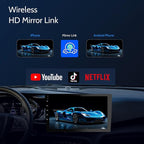 10.1 Inch Double din car Screen,with wireles CarPlay and Android Auto,HD Touch Screen Car Stereo with Mirror Link, Bluetooth 5.0, Backup Camera, AUX,FM/AM Transmitter|Double din carplay Radio