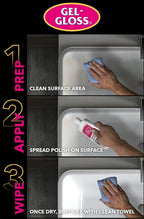 Gel-Gloss Home Kitchen & Bath Polish - Carnauba Wax Formulation, 16 oz. | High Shine Protective Coating, Removes Water Spots, Light Scratches & Stains, Restores Color & Shine
