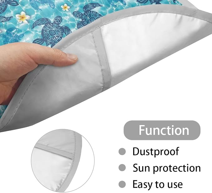 Sea Turtle Flower Steering Wheel Cover Protector for Blocking Sun & Heat Car Steering Wheel Cover Sun Shade Universal Car Accessories for Cars Truck SUV