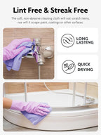 Microfiber Cleaning Cloth Roll- 75 Sheets, 12"x12" (Lavender) | Super Absorbent, Lint-free, Tear-away Microfiber Towel Roll, for All-Purpose Cleaning, Reusable Alternative to Paper Towels