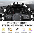 Steering Wheel Cover Accessories Neoprene Cover, Breathable Non-Slip Easy to Install Suitable for Women Men, 14.5-15.5 Inch for Car SUV Van Truck Universal - Ghost
