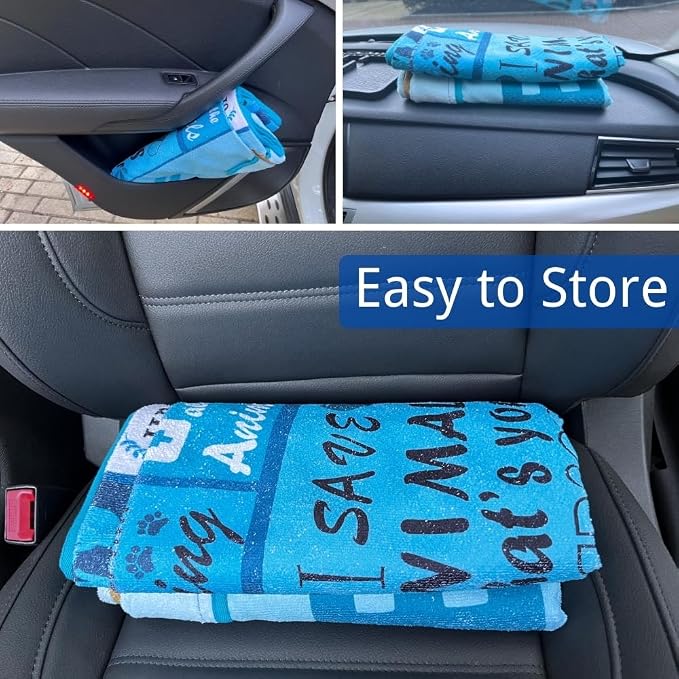 Waterproof Back Seat Cover for Dogs and Kids, Car Seat Protector Under Baby Car Seat, Child and Dog Car Seat Cover Blanket for Rear Bench(Vet Tech Gift, Rear Bench Seat Towel)