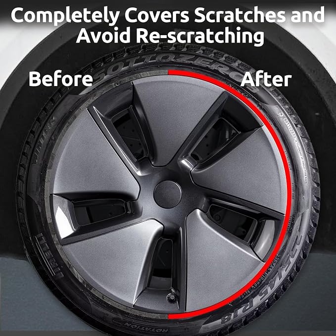Automotive Alloy Wheel Rim Protector 18 Inch Alloy Rim Guards for Car Rims Compatible with Tesla Model 3 18 Inch
