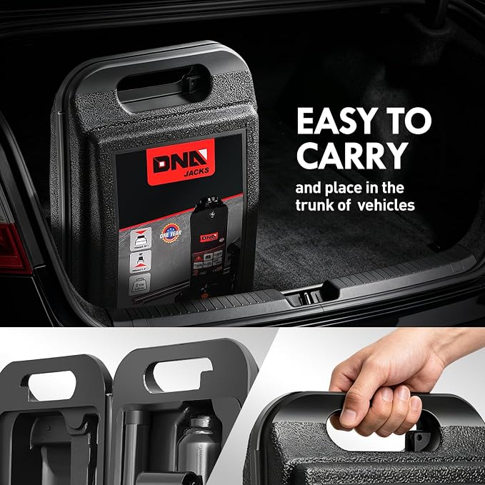 2 tons / 4000 lbs Lifting Automotive Welded Hydraulic Bottle Jack for Sedans Repair, with Manual Handle & Carrying Storage Case, Black