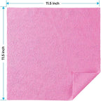 Pink Microfiber Cleaning Cloths, 20 Pack Cleaning Rags - Lint Free & Scratch-Free Microfiber Towels for Cars, House & Kitchen, Absorbent Cleaning Towels, 11.5 x 11.5 Inch