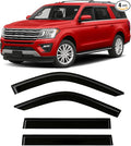 2018-2024 Tape-On Rain Guards for Ford Expedition Extra Thick Side Window Visor Deflectors XL STX XLT MAX Limited King Ranch Platinum 2019 2020 2021 2022 2023