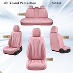 Coverado Car Seat Covers Full Set, Pink Seat Covers, Waterproof Car Seat Cover, Car Seat Cushion, Car Seat Covers Front Seats Back Seat Covers, Car Seat Protector Universal Fit Most Cars