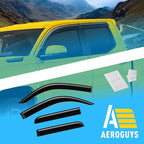 Extra Durable Window Deflectors Tape-On Window Visors Rain Guards Fit for Toyota Tacoma 2024-2026 Double Cab, Sun Visors, Wind VentVisors, Window Vent Shades, Exterior Car Accessories - 2 pcs. AG0849