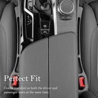 Car Seat Gap Filler 2-Pack, Universal Car Seat Gap Filler Organizer, Seat Gap Plug – Fills Gap Between Seat & Console, Drop-Proof Guard for Phones, Keys & Cards, Fits Cars, SUVs, Trucks, Black