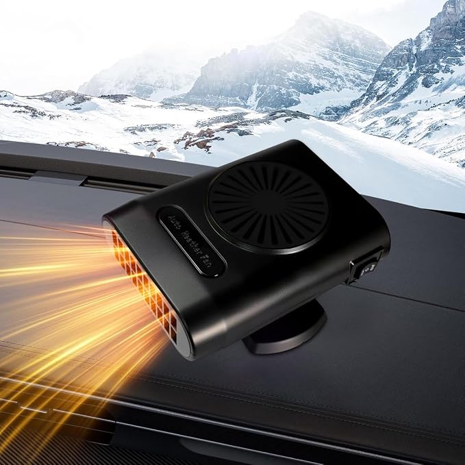 Car Heater,Portable Car Heater,12V Car Heater Defroster,Car Windshield Defogger,Heater for Car Defroster and Defogger,12v Car Heater That Plugs Into Cigarette Lighter (Black)