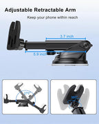 Car Mount for Pop Socket, Dashboard Windshield Car Phone Holder Compatible with Popsocket, Powerful Suction Cup Car Phone Mount Fits All Smartphones with Pop Grip