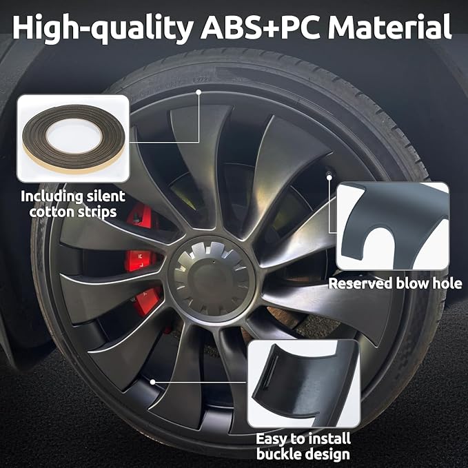 Rim Protector for Tesla 2017-2023 Model 3 Performance 20 Inch Überturbine Wheels All-in-one Car Tire Trim Rings Rim Case Hubcaps Wheel Cover Model 3 Performance Accessories