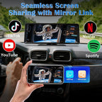8.1" HD Carplay Screen for Car Stereo, 2K Dash Cam Wireless Portable Touch Screen Car Play with Apple Carplay & Android Auto with 1080P Back Up Camera, Bluetooth, Mirror Link, GPS, AUX, Voice Control