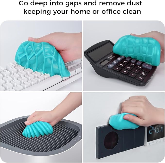 2Pack Car Cleaning Gel Universal Dust Cleaner for Car Vent Keyboard Cleaning Detailing Slime Putty Cleaning Kit Car Accessories, Gifts for Adults Men Women Kids Teens