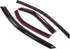 WD2-023 Dark Smoke 4 Pcs Set Window Visor (Outside Mount) Deflector Rain Guard Compatible with 2003-2007 Cadillac CTS