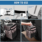 Car Trash Can – Multi-Purpose, Lightweight and Portable with Durable Water-Resistant Coating, No Installation Required, Practical and Ample Capacity, Variety of Colors.Pink Falling Petals