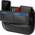 Universal Fit Car Gap Filler, Premium Leather Front Seat Gap Filler Organizer Center Console Seat Side Essentials Organizer with Card Slots, Easy Access to Phone, Sunglasses, Key for Car, SUV Truck