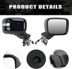 Right Passenger Side Mirror Compatible with Jeep Renegade 2015 2016 2017 2018 2019 2020 2021 2022 Door Mirrors Power Heated with Turn Signal Indicator Temperature Sensor Bright Black (7+2 pins)