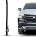 Truck Antenna for Chevy Silverado & GMC Sierra Accessories (2014+) - Carwash Safe Short Replacement Antenna (8 Inch Flexible)
