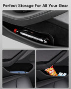 2026 Upgrade Door Side Storage Box for Tesla Model Y Juniper, [Rear Door Emergency Pull Cord & Waterproof & Dustproof] 1:1 Fit Door Pocket Organizer for Tesla Model Y Accessories 2025 2026