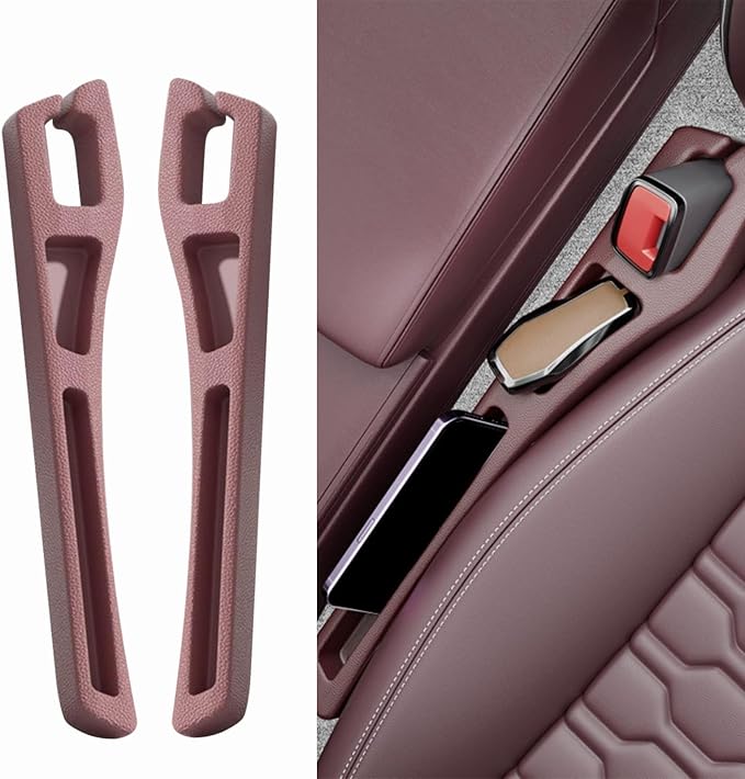 2PCS Car Seat Gap Filler Organizer,Multifunctional Car Gap Filler Organizer Storages Function,Universal Console Catcher Between Seats Cars Interior Accessories (Red)