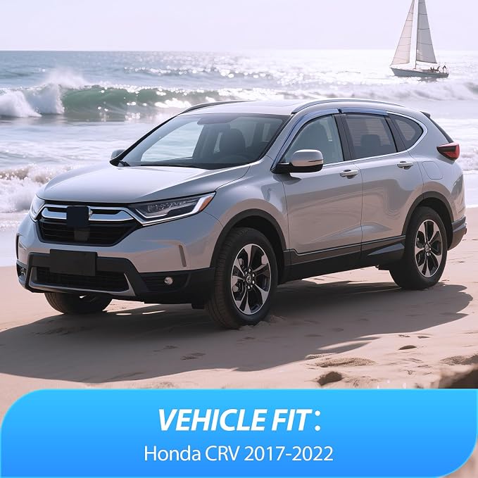 Window Rain Guards for Honda CR-V(CRV) 2017 2018 2019 2020 2021 2022, Window Wind Deflectors Vent Visors, Tape on-4PCS