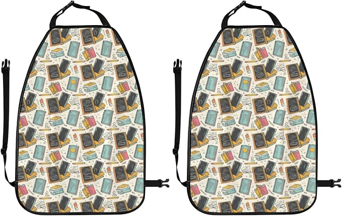 Classroom (3) For Car Seat Back Protector 2 Pack, Kick Mats For Kids And Pets, Backseat Seat Protector Cover For Car, Suv, Truck & Van