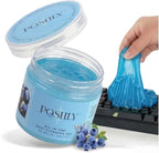 Car Cleaning Gel Putty | Reusable Dust Cleaning Slime for Air Vents, Dashboard, Cup Holders, Keyboard & AC Vent Cleaner | Non-Sticky No Residue Gel (Blueberry Fresh Scent)