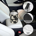 Ghost Pattern Car Trash Can Small Portable Car Garbage Bag for Back Front Seat RV's Camping Accessories