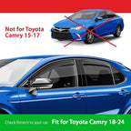 Goodyear Shatterproof in-Channel Window Deflectors for Toyota Camry 2018-2024, Rain Guards, Window Visors for Cars, Vent Deflector, Car Accessories, 4 pcs - GY003450LP
