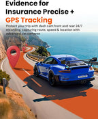 TD3 4K+2K Dash Cam with App, Camera for Car Front and Back with 5G WiFi & GPS, Free 64GB Card, Night Vision Dashcam Front Cameras 24/7 Recording When Car is Off, Security Camera for Cars