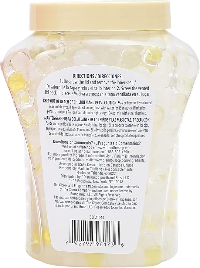 Fraganzia Crystal Beads Air Freshener Coconut Colada Scent Long Lasting Room Deodorizer Odor Eliminator Gel Beads Home Car Office Multi-Room Supply 12 FL OZ 12 Pack Bulk Multi-Room Coverage