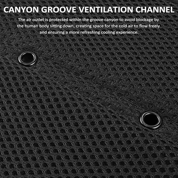 Universal Cooling Car Seat Cushion 12V 24V Front Seat Cooled Cover with Intelligent Twin Turbo Fans for Cars and Trucks, Breathable Ventilated Summer Seat Protector with 24 Air (Brown)