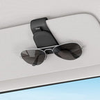 Sunglass Holder for Car Visor, Black, 2 Packs | Suede Cloth, Magnetic, Organizer for Car Accessories