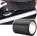 Car Door Edge Guards Door Sill Protector, 4In x 16.4Ft 5D Carbon Fiber Car Wrap Film, Vinyl Automotive Wrap Film Anti-Collision Fits for Most Car (Black)