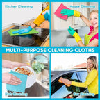 Orighty Microfiber Cleaning Cloth, 200 Pack Microfiber Towels for Cars, Multi-Purpose Shop Towels Cleaning Rags Bulk for Car, Home, Kitchen, 12 x 11 inch