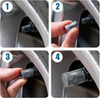 Tire Valve Stem Caps for Car Tires Air Caps Cover 8 Pack Corrosion Resistant Premium Alloy Leak-Proof Universal for SUV Truck Motorcycle Bike Gray