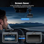 M01 Dual Dash Cam Front and Rear with Free 64GB Card, 3" Screen Dual Dashboard Camera for Car, Built-in ADAS G-Sensor, 24H Parking Mode Car Camera (M01 Pro)