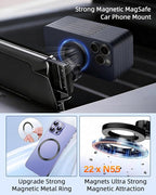 PZK Car Phone Holder for Toyota RAV4 2019-2025 Accessories 7/8-Inch Screen | Hybrid LE/XLE/ Premium Magnetic Phone Mount Compatible with Magsafe 360° Rotation Not Affect Vent (Not fit 9/10.5 inch)